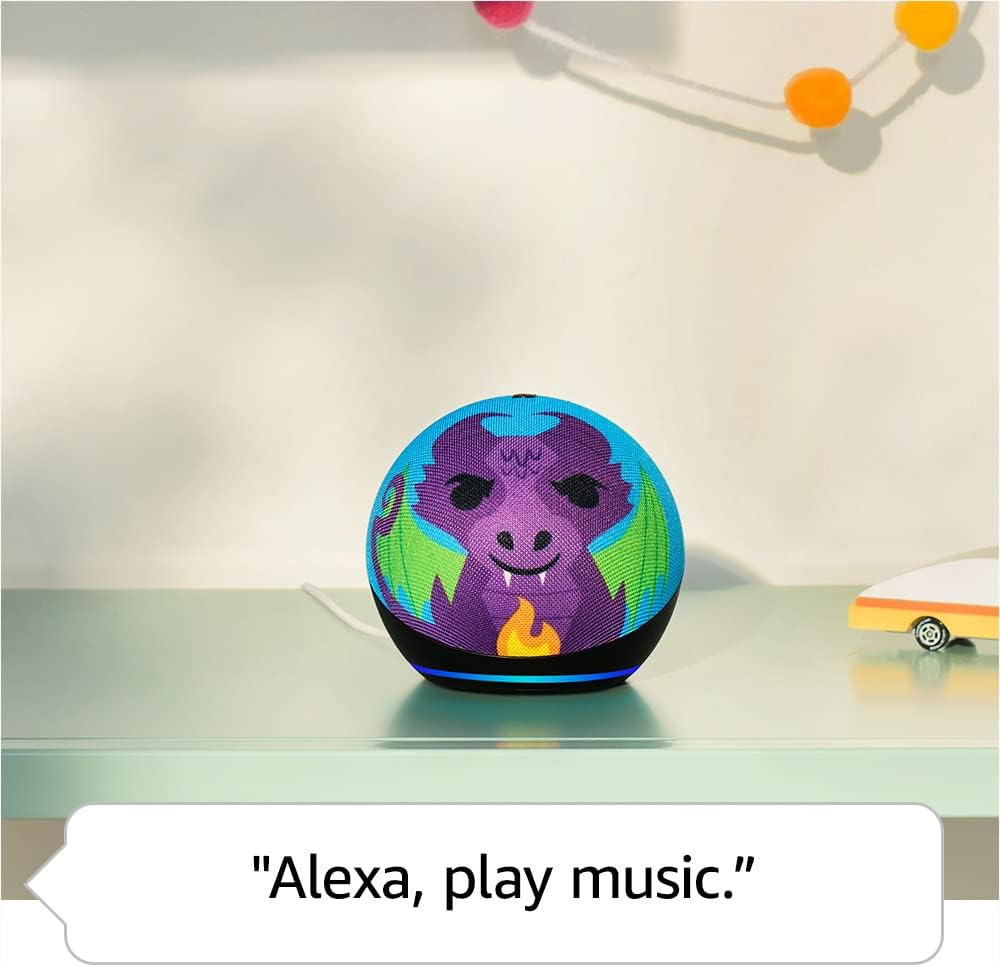 Amazon Echo Dot Kids with Alexa (newest model), Designed for kids, with parental controls, Includes 1 Year of Amazon Kids+, Owl