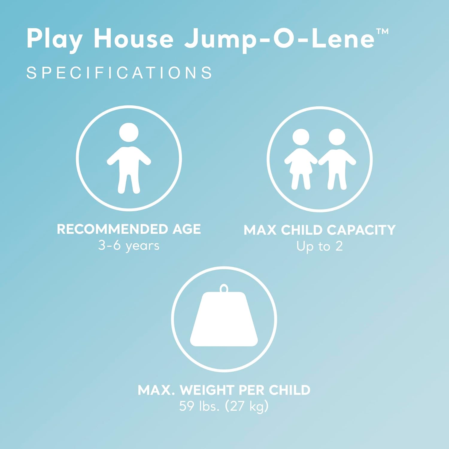 Intex Inflatable Jump-O-Lene Playhouse Trampoline Bounce House for Kids Ages 3-6