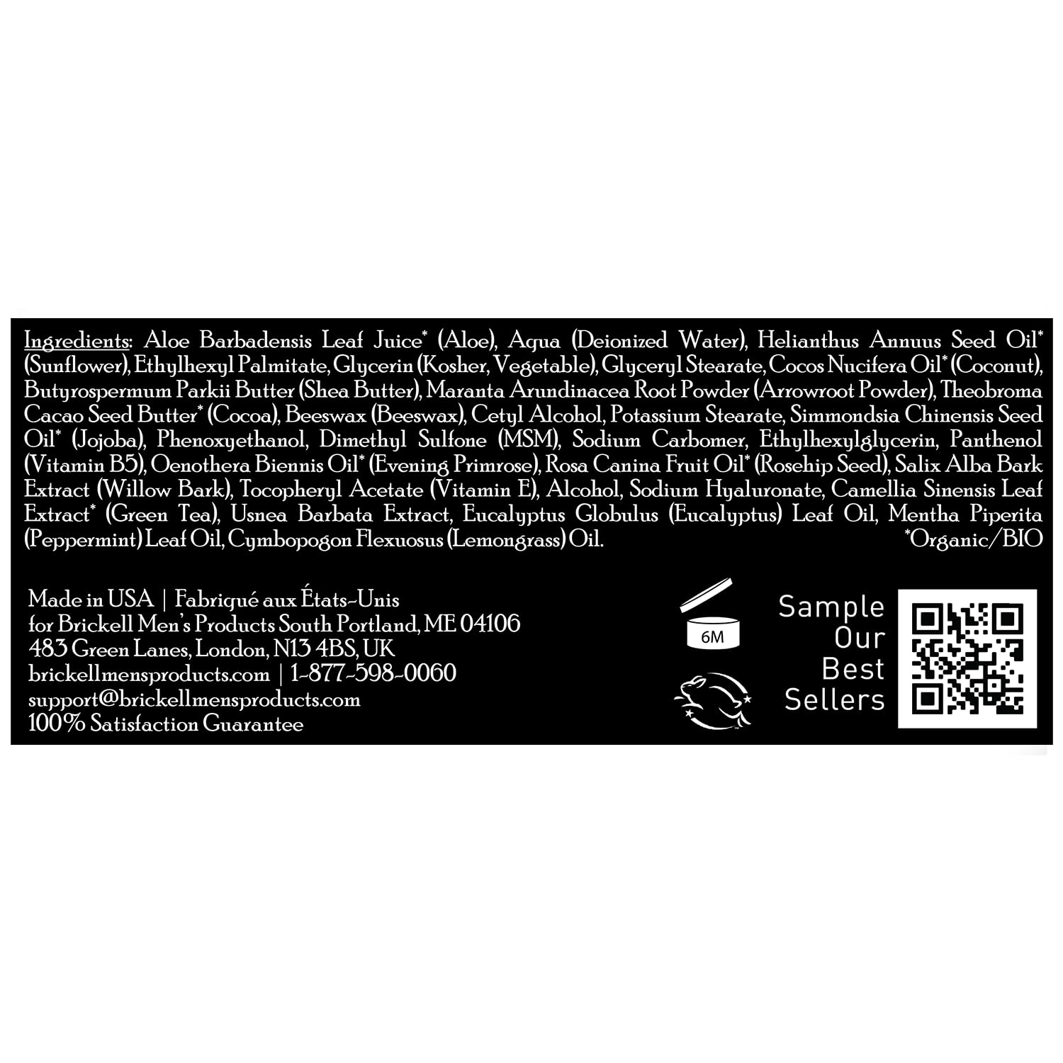 Brickell Men's Revitalizing Anti-Aging Cream For Men, Face Moisturizer For Face To Reduce Fine Lines and Wrinkles, Natural and Organic Anti Wrinkle Night Face Cream, 2 Ounce, Scented