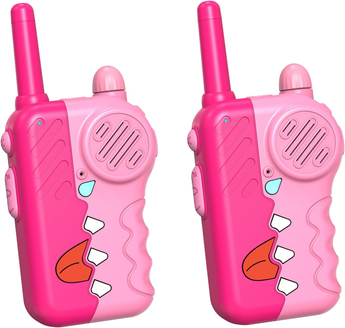 Walkie Talkies for Kids 2 Pack, 2200m Long Range Indoor and Outdoor Intercom, Built-in Flashlight, Girls Birthday Gifts, Outdoor Play, Family Games(Pink)