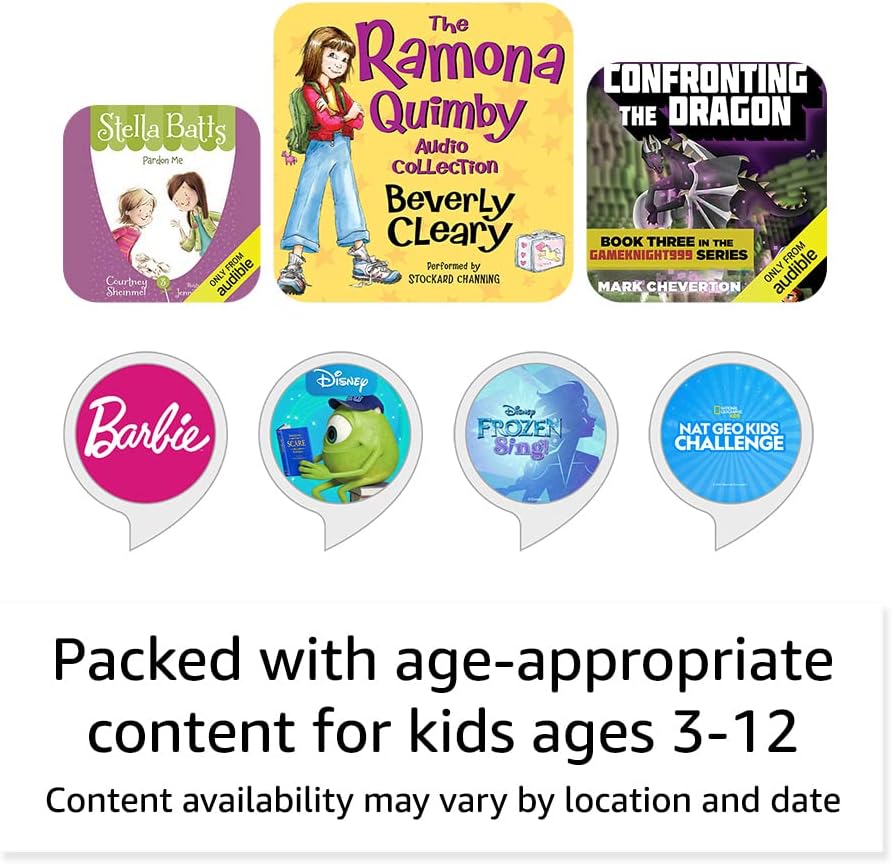 Amazon Echo Dot Kids with Alexa (newest model), Designed for kids, with parental controls, Includes 1 Year of Amazon Kids+, Owl