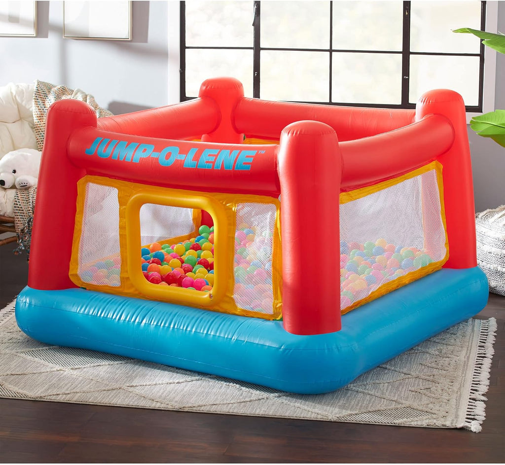 Intex Inflatable Jump-O-Lene Playhouse Trampoline Bounce House for Kids Ages 3-6