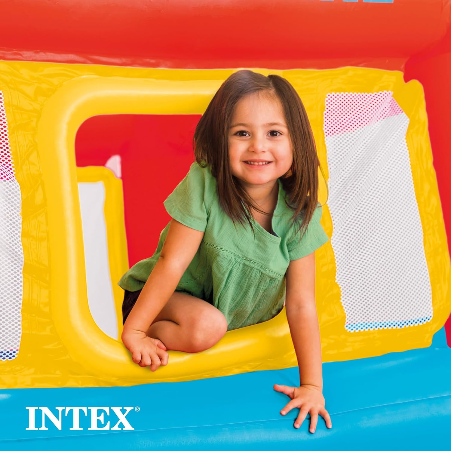 Intex Inflatable Jump-O-Lene Playhouse Trampoline Bounce House for Kids Ages 3-6