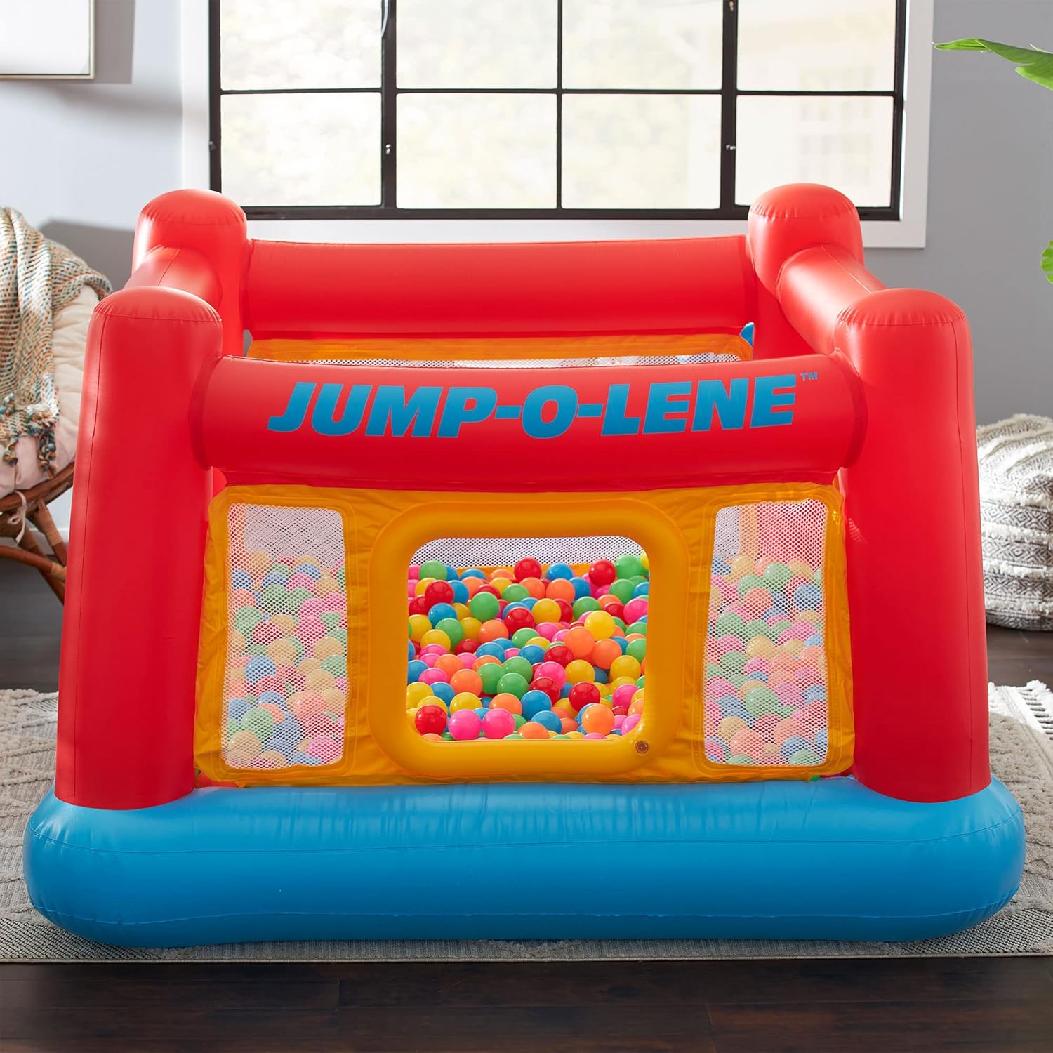 Intex Inflatable Jump-O-Lene Playhouse Trampoline Bounce House for Kids Ages 3-6