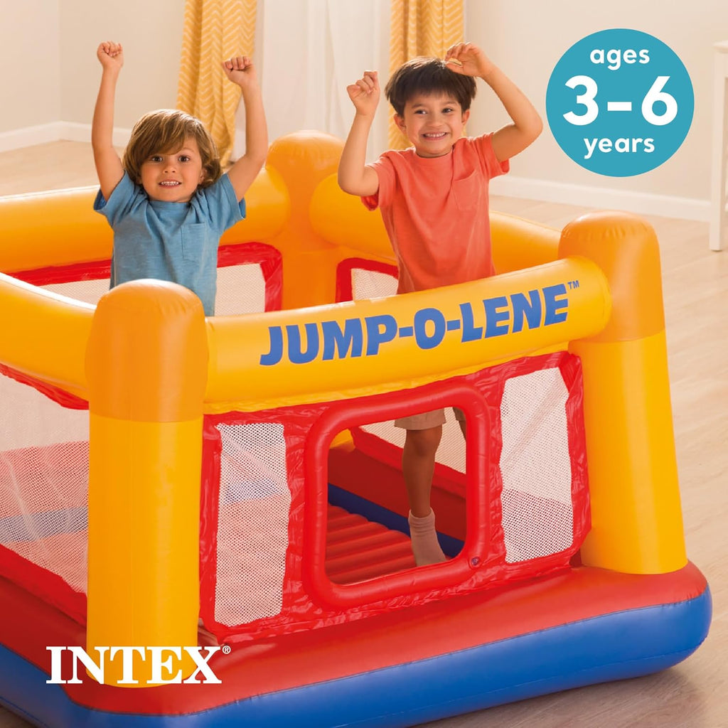 Intex Inflatable Jump-O-Lene Playhouse Trampoline Bounce House for Kids Ages 3-6